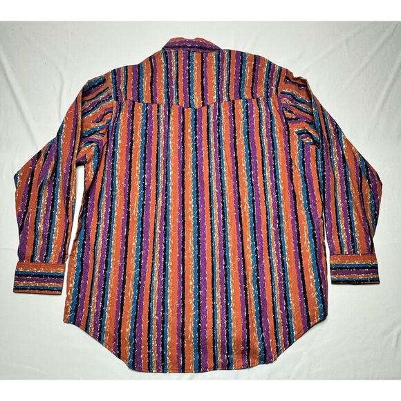 NWT Frontier Series Men's Long Sleeve Striped Western Button Up Shirt - Size XL - Picture 2 of 4